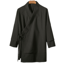 Load image into Gallery viewer, Dark Fake Two Piece Slanted Placket Cardigan