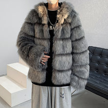 Load image into Gallery viewer, Winter Plush Hooded Cotton Coat