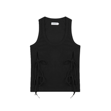 Load image into Gallery viewer, Slit Lace-up Knitted Stretch Vest
