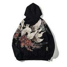 Load image into Gallery viewer, Embroidered Loose Wool Hooded Sweatshirt Coat