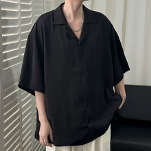 Load image into Gallery viewer, Cuban Collar Ice Silk Loose Casual Shirt