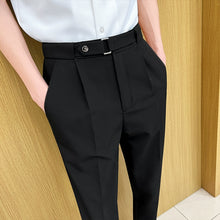 Load image into Gallery viewer, Slim-fit Draped Suit Trousers