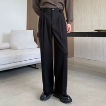 Load image into Gallery viewer, Pleated Straight-leg Woolen Loose Trousers