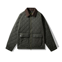 Load image into Gallery viewer, Corduroy Collar Diamond Pattern Casual Cotton Jacket