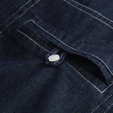Load image into Gallery viewer, Washed Patchwork Multi-pocket Denim Shirt