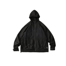 Load image into Gallery viewer, Color-blocked Large Pocket Shooded Windbreaker