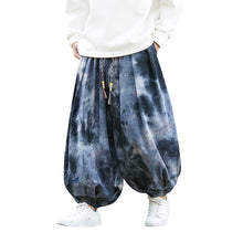 Load image into Gallery viewer, Ink Tie-Dyed Casual Pants Loose Bloomers Harem Pants