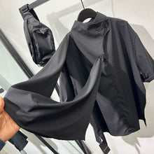 Load image into Gallery viewer, Irregular Stand-up Collar Vintage T-shirt