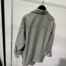 Load image into Gallery viewer, Striped Irregular Lapel Shirt