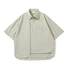 Load image into Gallery viewer, Thin Solid Color Short Sleeve Shirt Men's Loose Shirt