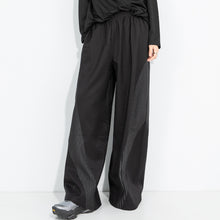 Load image into Gallery viewer, Women's Stripe Paneled Draped Loose Wide-leg Pants