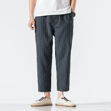 Load image into Gallery viewer, Cotton and Linen Striped Pants