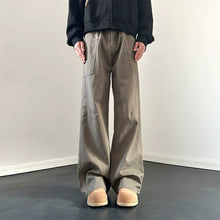 Load image into Gallery viewer, Stitched Textured Straight-leg Loose Casual Jeans