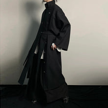 Load image into Gallery viewer, Black Windbreaker Draped Loose Jacket