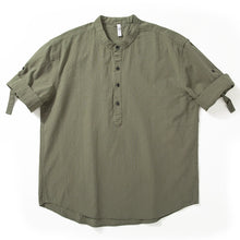 Load image into Gallery viewer, Stand Collar Casual Short Sleeve Shirt