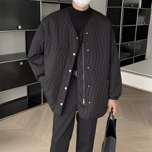 Load image into Gallery viewer, Winter Solid Color Vertical Pattern Cotton Coat