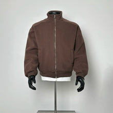Load image into Gallery viewer, Two-way Zipper Oversized Stand Collar Bomber Jacket