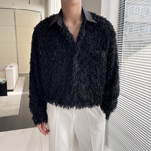 Load image into Gallery viewer, Feather Fringed Oversized Shirt
