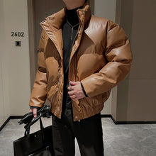Load image into Gallery viewer, Winter Stand Collar Thickened Warm Leather Coat