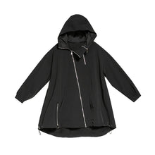 Load image into Gallery viewer, Diagonal Zip Hooded Jacket
