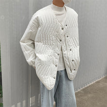 Load image into Gallery viewer, Winter Solid Color Vertical Pattern Cotton Coat