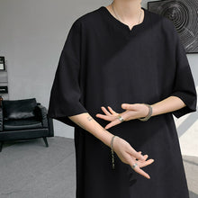 Load image into Gallery viewer, V-neck Ice Silk Loose Short-sleeved T-shirt