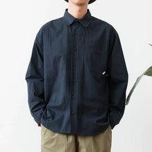 Load image into Gallery viewer, Japanese Retro Solid Color Long-sleeved Shirt