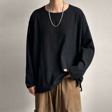 Load image into Gallery viewer, Crew Neck Linen Casual Loose T-shirt