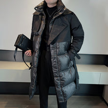 Load image into Gallery viewer, Winter Patchwork Design Long Down Coat