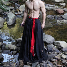 Load image into Gallery viewer, Black Horse-faced Skirt Martial Arts Skirt Pants