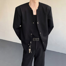 Load image into Gallery viewer, Metal Button V-neck Short Suit Jacket