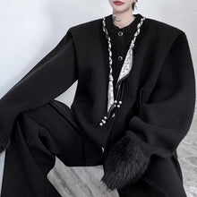 Load image into Gallery viewer, French Scarf-embellished Knitted Cardigan