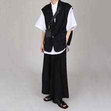 Load image into Gallery viewer, Casual Thin Sleeveless Suit Jacket Draped Loose Pants Two-piece Set