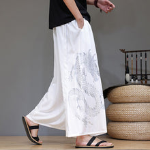 Load image into Gallery viewer, Dragon Pattern Straight Wide-leg Pants