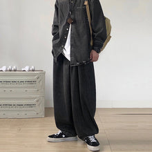 Load image into Gallery viewer, Elastic Waist Loose Denim Wide Leg Trousers