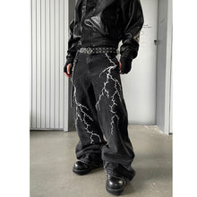 Load image into Gallery viewer, Embroidered Loose Straight-leg Jeans