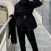 Load image into Gallery viewer, 3D Pocket Diamond-patterned Collar Cotton Coat