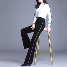 Load image into Gallery viewer, High-waisted Corduroy Straight-leg Flared Trousers