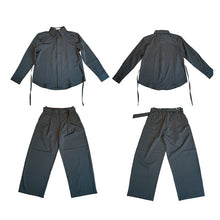 Load image into Gallery viewer, Striped Long-sleeved Wide-leg Pants Two-piece Suit