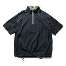 Load image into Gallery viewer, Japanese Streetwear Casual Half-zip Short Sleeve Shirt