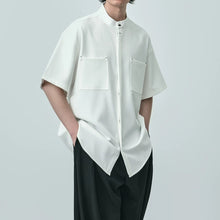Load image into Gallery viewer, Summer Stand-up Collar Draped Shirt