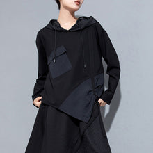 Load image into Gallery viewer, Hooded Lace-up Paneled Shirt

