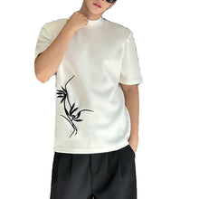 Load image into Gallery viewer, Half Turtleneck Slim Fit Embroidered Casual T-shirt