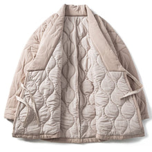 Load image into Gallery viewer, Cross-collar Loose Quilted Coat