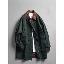 Load image into Gallery viewer, Color-blocked Lapel Mid-length Loose Casual Coat