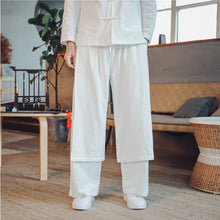 Load image into Gallery viewer, Retro Fake Two-piece Cotton And Linen Loose Skirt Pants