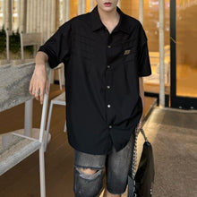 Load image into Gallery viewer, Pleated Casual Short-sleeved Shirt