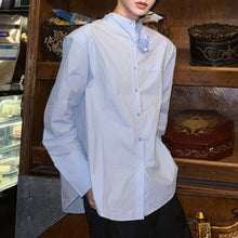 Load image into Gallery viewer, French Stand Collar Rose Shoulder Pad Shirt