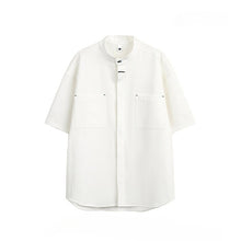 Load image into Gallery viewer, Summer Stand-up Collar Draped Shirt