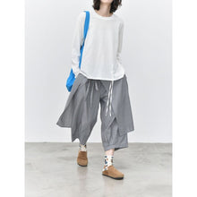 Load image into Gallery viewer, Women's Side Drawstring Hanging Tie Adjustable Loose Long Sleeve T-Shirt